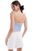 ASOS DESIGN shirred cami top in blue gingham