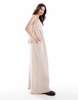 Madewell wide leg jumpsuit with back bow tie-up in natural stripe