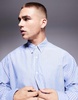HUGO Blue Ebill oversized shirt in blue stripe