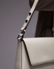 Mango patent shoulder bag in white