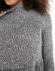 Miss Selfridge funnel neck ribbed smock mini dress in gray