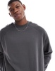 Bershka sweatshirt in charcoal