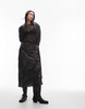 AllSaints Bryony satin maxi skirt in leopard print
