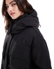 Stradivarius STR multi pocket puffer jacket in black