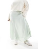 ASOS DESIGN Curve volume maxi skirt in sage