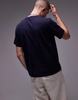 ARKET heavy weight jersey T-shirt in navy blue