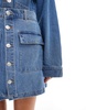 Pieces utility denim mini skirt in medium blue - part of a set