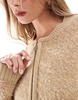 Brave Soul boucle zip up cardigan in camel