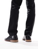 ASOS DESIGN derby lace up shoes in black leather