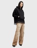 AllSaints Lee lace paneled oversized hoodie in black