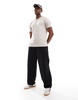 Bershka balloon fit sweatpants in black