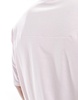 Bershka oversized T-shirt in light pink