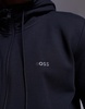 BOSS Green Saggy full zip hoodie regular fit in black - part of a set