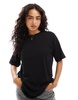 ASOS DESIGN long line t-shirt in black
