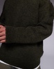 ASOS DESIGN oversized boxy fit textured knit crew neck sweater in olive