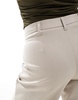 Bershka Petite wide leg tailored pants in beige melange