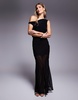 ASOS DESIGN sheer maxi skirt with mini lining in black