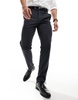 ASOS DESIGN oxford shoes in black leather with toe cap