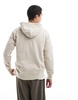 Jack & Jones super oversized zip hoodie in cream