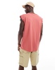 Brave Soul raw edge tank in mineral red