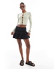 Brave Soul ribbed knit button down cardigan in sage green