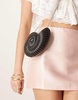 ASOS DESIGN ammonite hardcase clutch bag with detachable chain strap in black