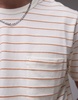 ARKET short sleeve T-shirt with pocket in white and orange stripes