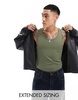 ASOS DESIGN muscle fit tank in khaki