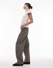 ARKET Amber barrel leg jeans in seam detail in washed khaki