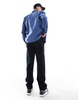 ASOS DESIGN straight leg cargo pants in black