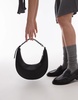 Mango rounded shoulder bag in black