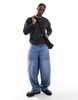 Another Influence round neck acid wash sweatshirt in black