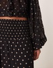 ASOS DESIGN Curve metallic dot maxi skirt in black & gold