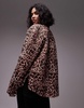 & Other Stories oversized shacket in leopard print