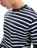 Another Influence relaxed fit striped t-shirt in navy