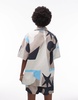 Topshop abstract printed short sleeve shirt in multi - part of a set