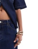 ASOS DESIGN denim maxi split front skirt in indigo