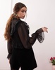 Miss Selfridge victoriana blouse in black