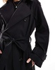 ASOS DESIGN longline trench coat in black