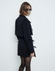 River Island bow cropped blazer in black