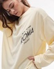 Topshop graphic Roma long sleeve skater top in yellow
