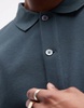 ARKET textured jersey cardigan with polo collar in green