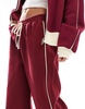 ASOS DESIGN contrast side stripe wide leg sweatpants