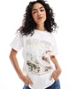 ASOS DESIGN regular fit slubby T-shirt with Michelangelo graphic