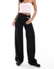 Bershka tailored pants in black