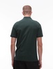 ARKET pique jersey short sleeve polo shirt in dark green