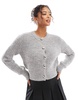 Bershka chunky cardigan in gray