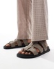 ASOS DESIGN strap sandals in gray