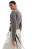 ASOS DESIGN supersoft wrap top in charcoal heather - part of a set