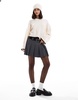 ASOS DESIGN boxy crew neck sweater with cream tipping detail